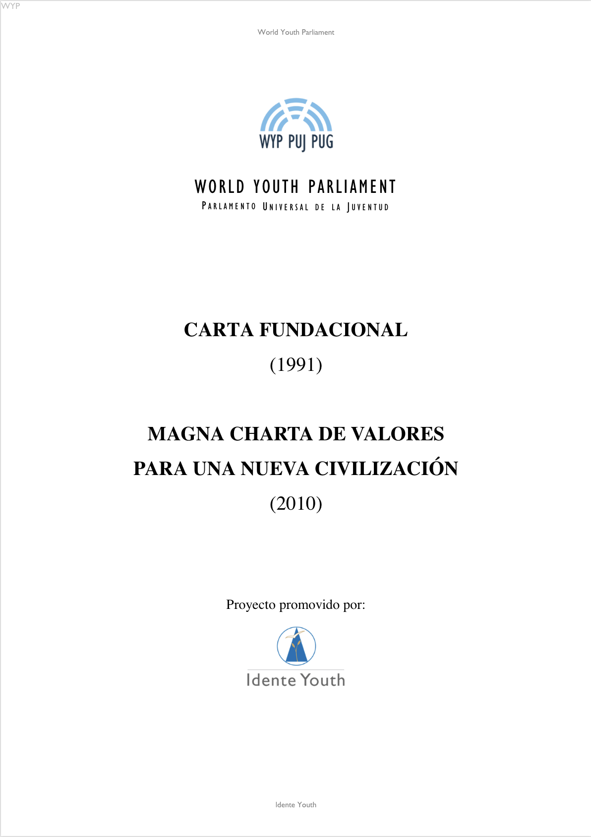 Carta Fundacional y Magna Charta_WYP
